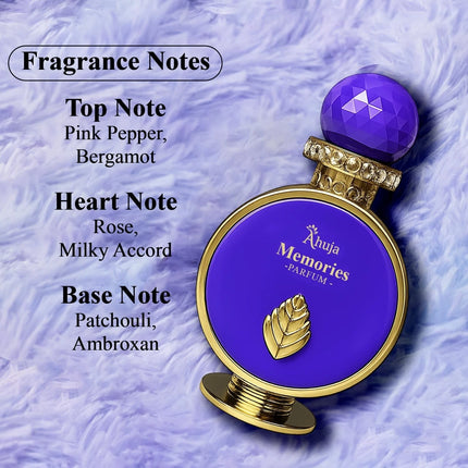Ahuja Memories Eau de Parfum for Unisex 3.4 Ounce